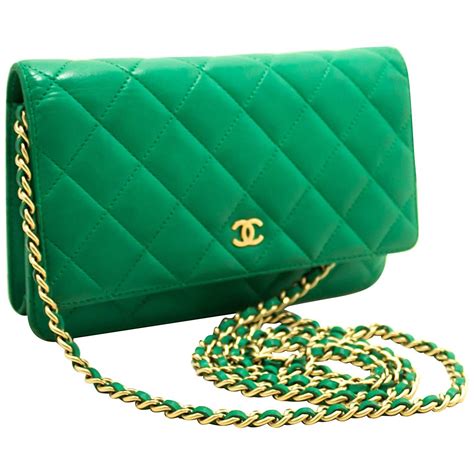 green wallet on chain chanel|chanel small wallet on chain.